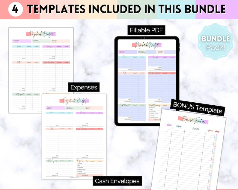 Paycheck Budget Planner, EDITABLE Budget by Paycheck Template, PDF Printable Budget Tracker, Finance Planner, Zero Based Budget Sheet Binder